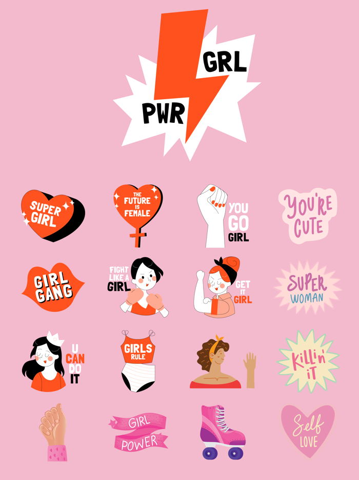 Girl Power Stickers