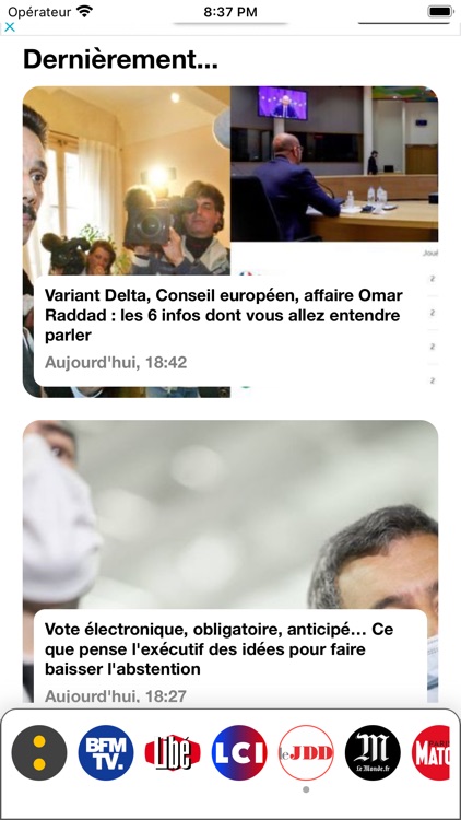 Dernières infos