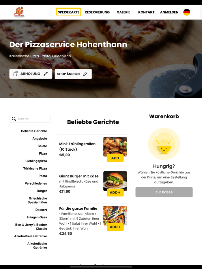 Der Pizzaservice Landshut