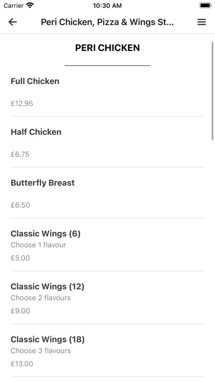 Peri Chicken, Pizza & Wings