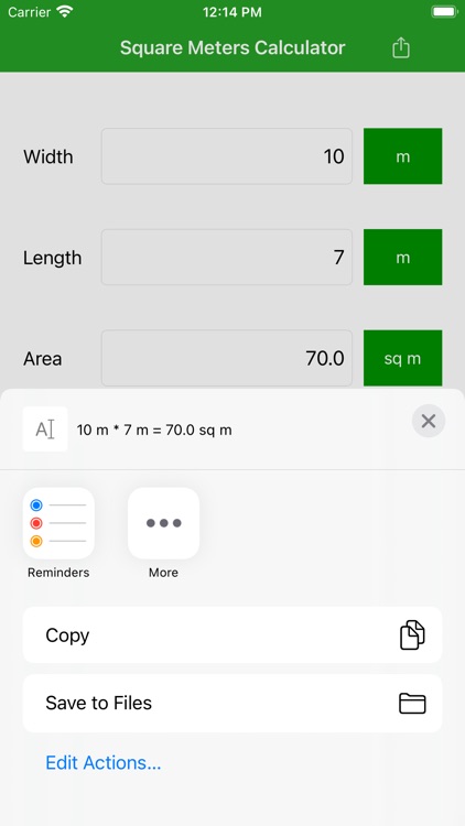 Square Meters Calculator