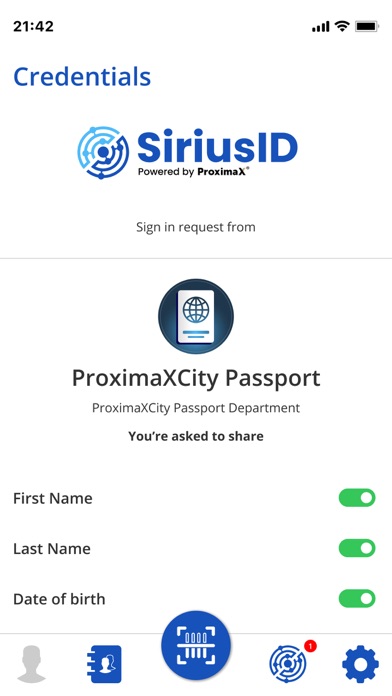 ProximaX SiriusID screenshot 4
