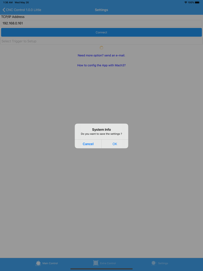 CNC Control Mach4 Trial