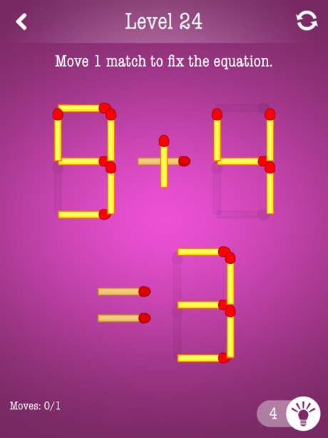 Cheats for Matchsticks ~ Matches Puzzle