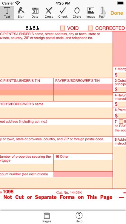 1098 Form: fill & send PDF