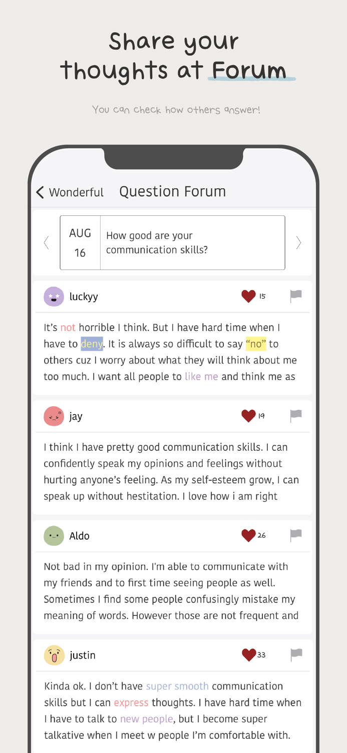 Wonderful - Self-Esteem Diary