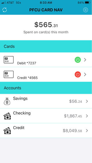 Pinellas FCU CardNav screenshot 3