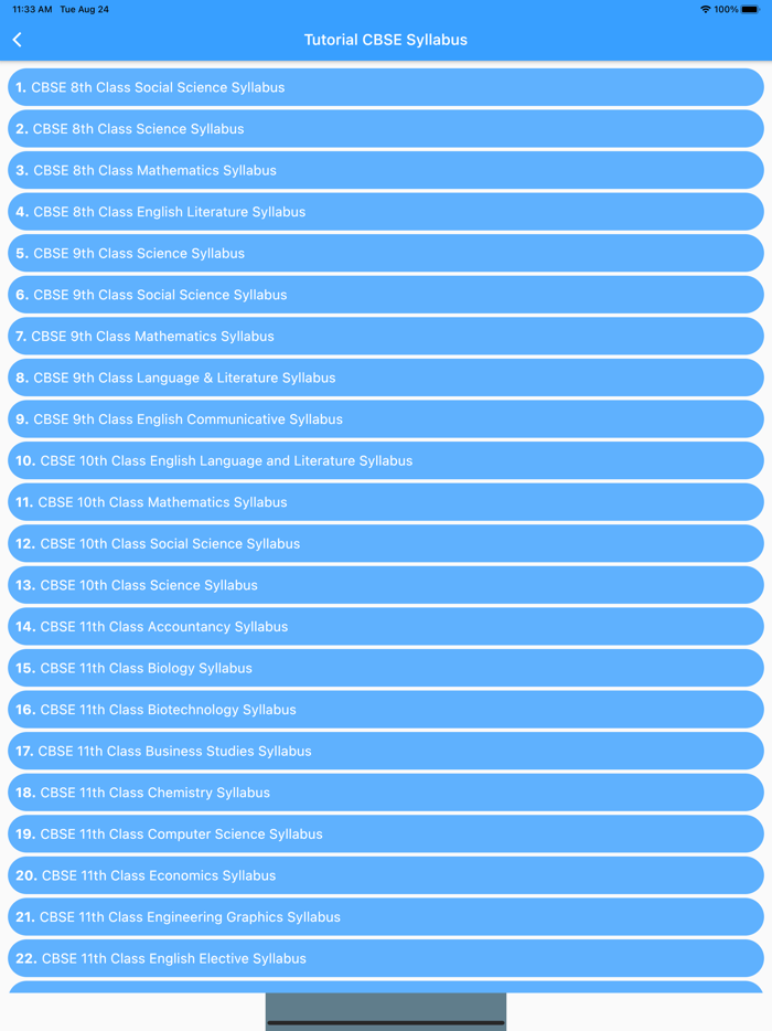 CBSE SYLLABUS Tutorial