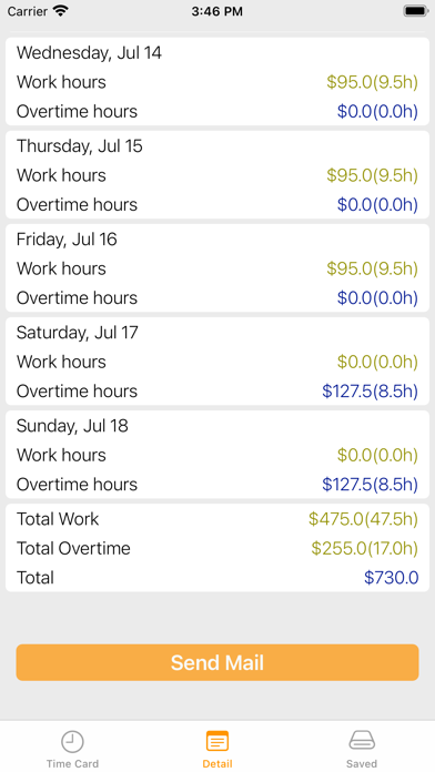 Wage Calculator-Time Card Calc screenshot 4