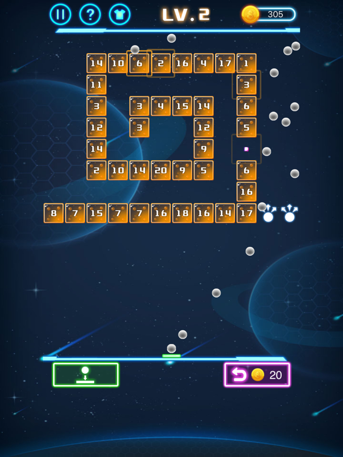 弹球弹不停 - 打砖块小游戏