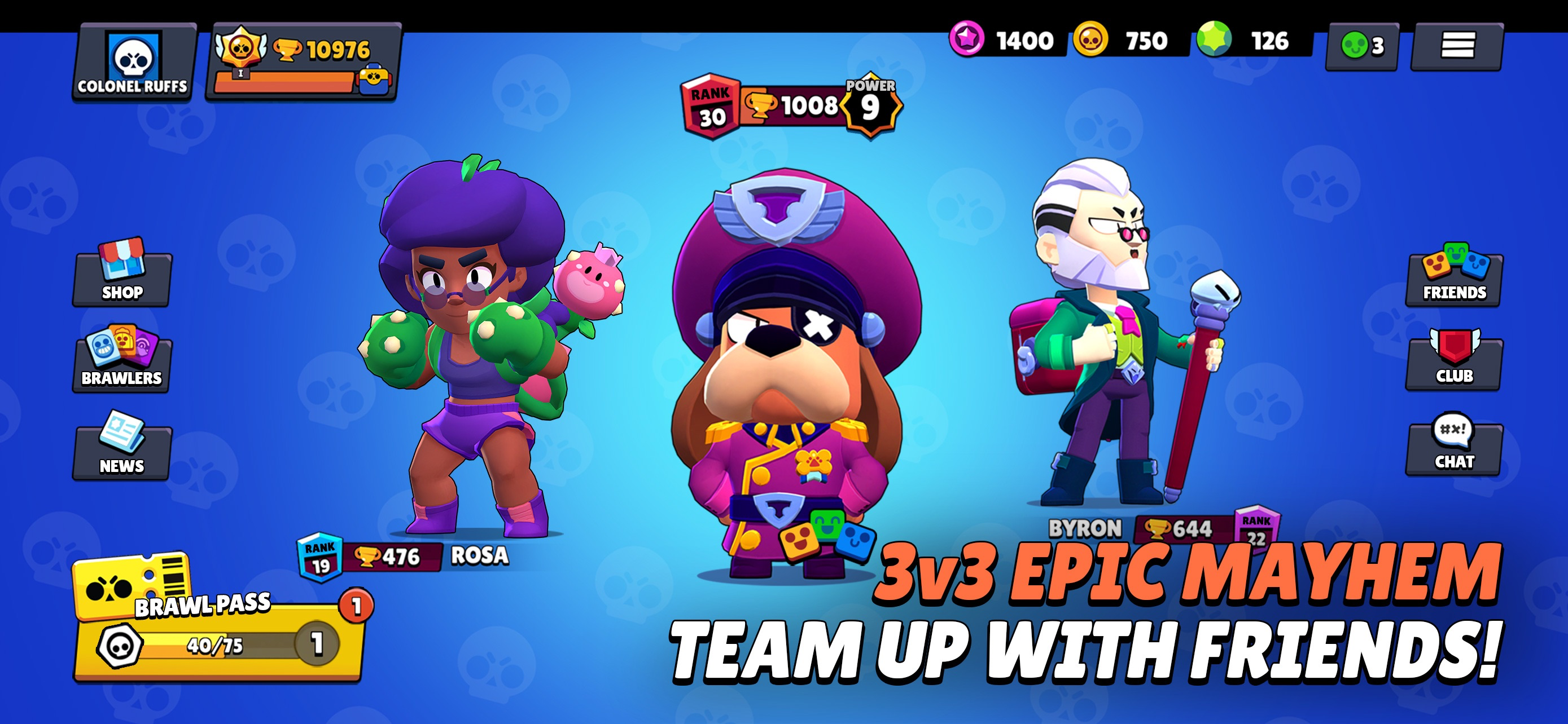 brawl star atualização visual