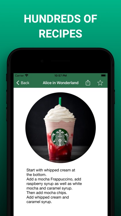 Secret Menu for Starbucks Plus