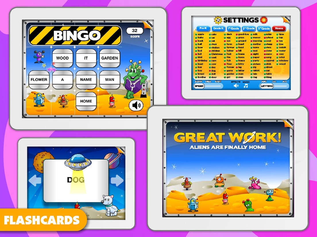 Sight Word Games & Flash Cards App voor iPhone, iPad en iPod touch