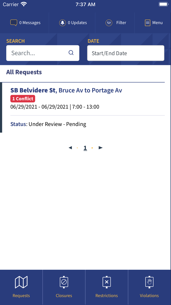 Winnipeg Lane Closures