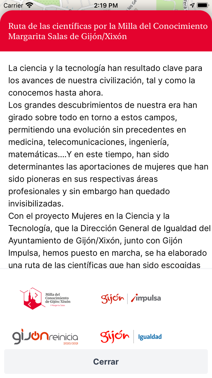 Ruta de las científicas