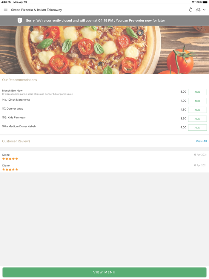 Simos Pizzeria ItalianTakeaway