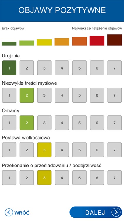 Kalkulator objawów negatywnych