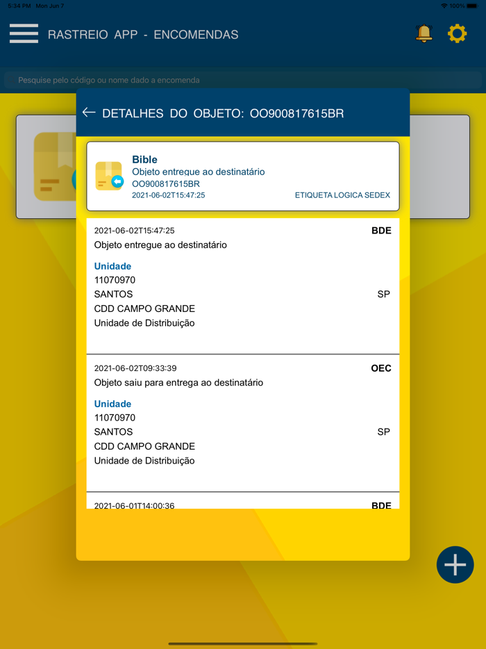Rastreio App