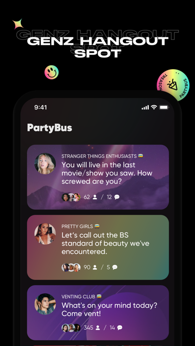 Partybus - group audio chatلقطة شاشة1