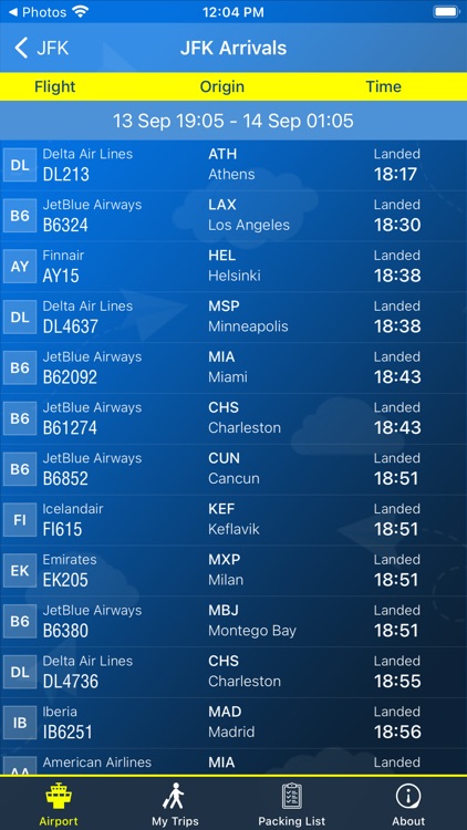 Kennedy Airport Info + Radar