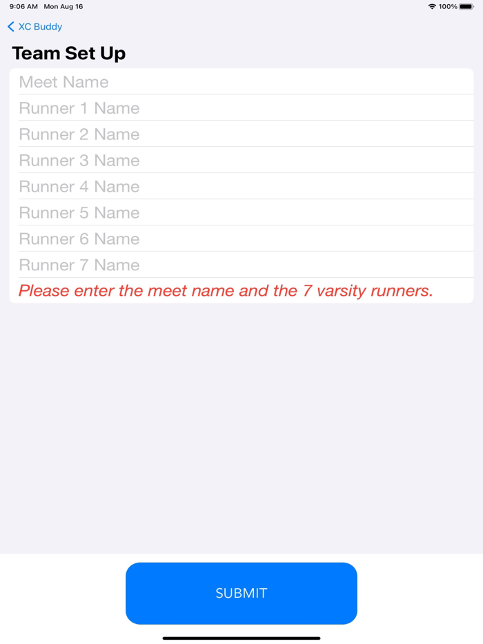 XC Buddy Meet Manager