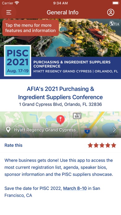AFIA Events screenshot 2