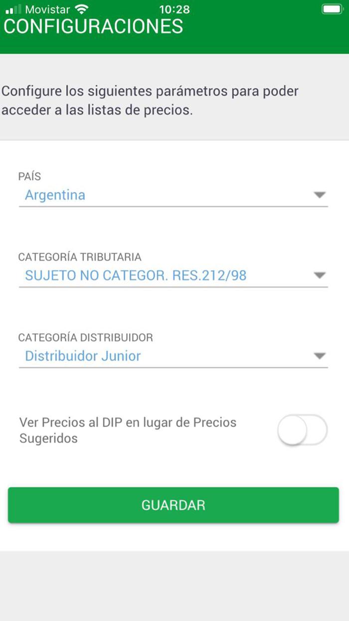 Lista de precios PSA