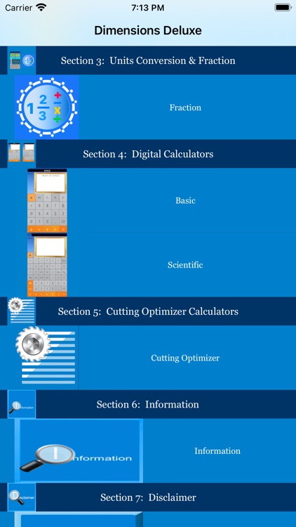 Dimensions Deluxe Calculator