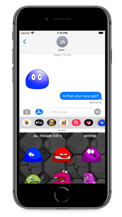 How to cancel & delete Blob Monsters Stickers from iphone & ipad 3