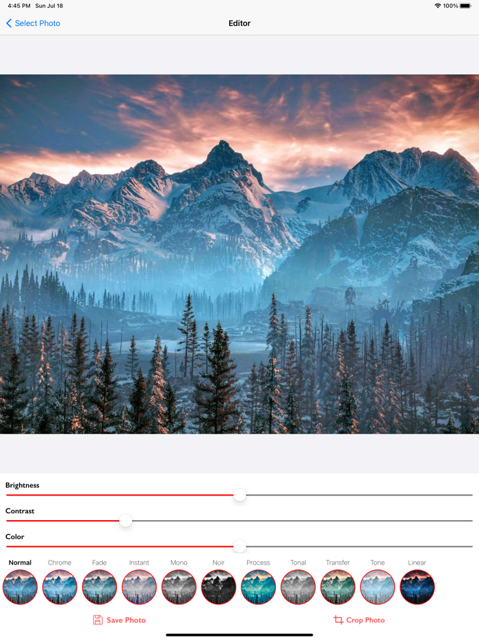 Photo Filter With Cropper