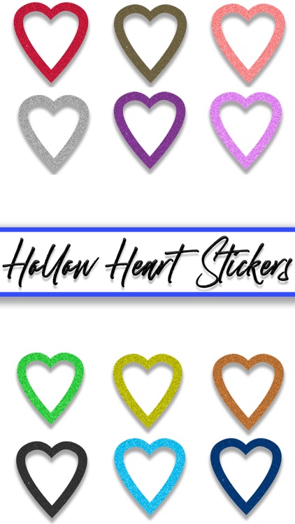 Glitter Heart Stickers by Teresa McClary