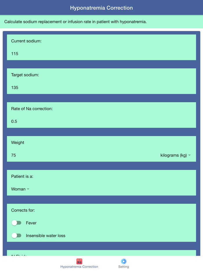 Hyponatremia Correction Rate