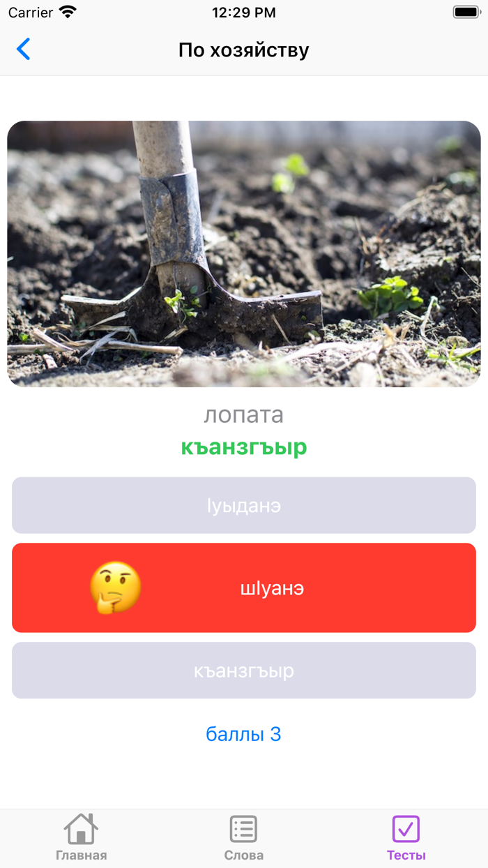 Словарик по бжедугскому