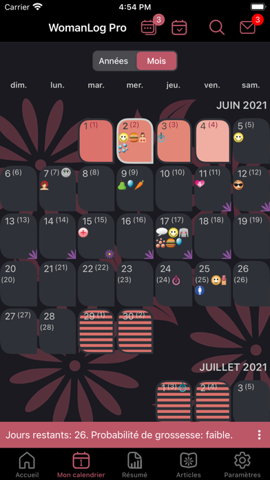 WomanLog Pro Calendrier WomanLog Pro Calendrier