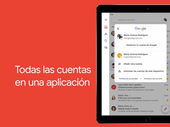 Gmail - El correo de Google iPad Capturas de pantalla