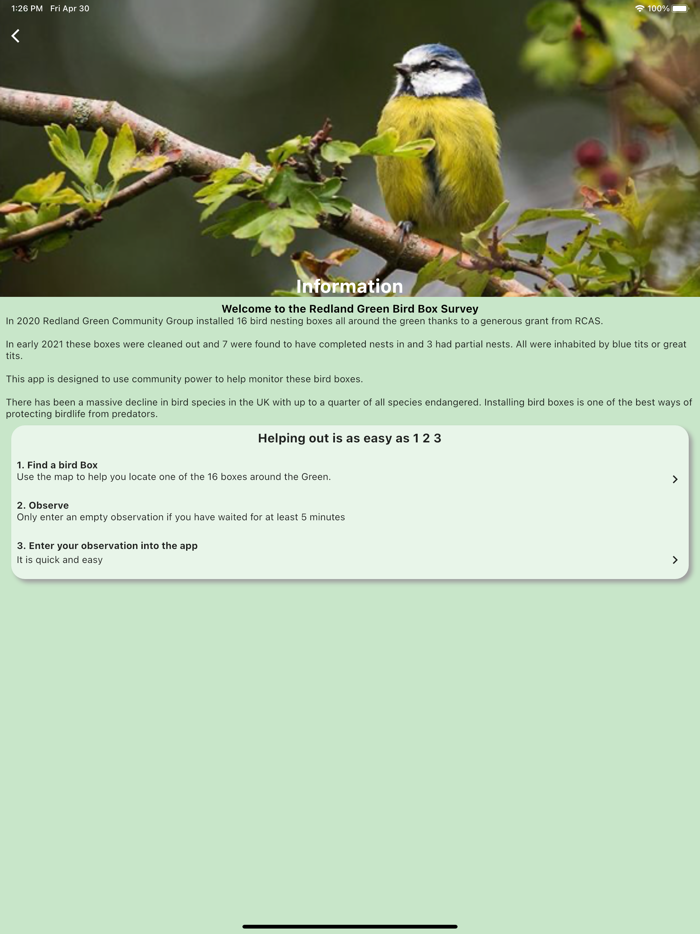 Redland Green Bird Box Survey