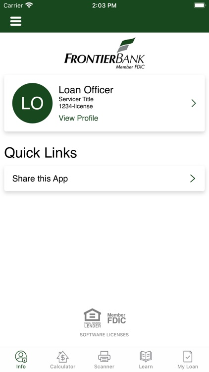 Frontier Mortgage App Tool