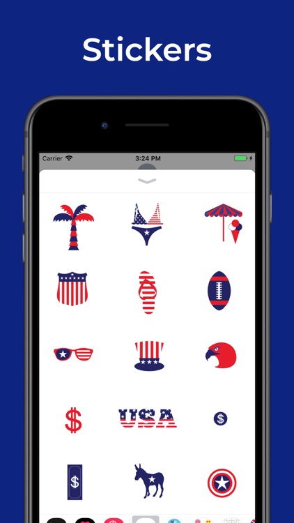 USA stickers - 4th July emojis