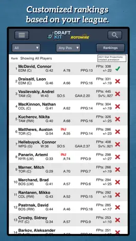 Game screenshot Fantasy Hockey Draft Kit '21 mod apk