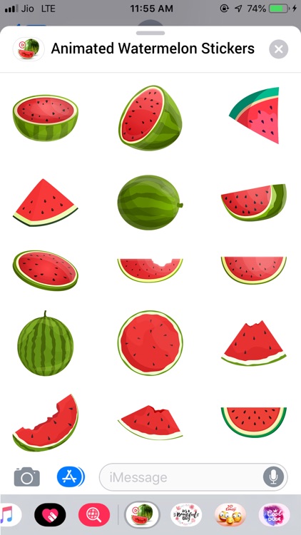 Animated Watermelon Stickers