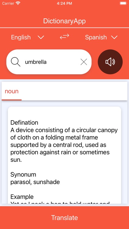 Dictionary and Translation App