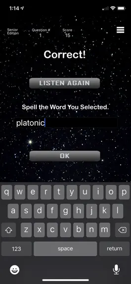 Game screenshot Senior - Comet Spelling Games apk