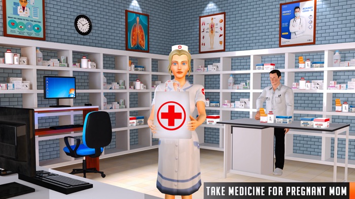 Pregnant Mom Baby Care Life 3D