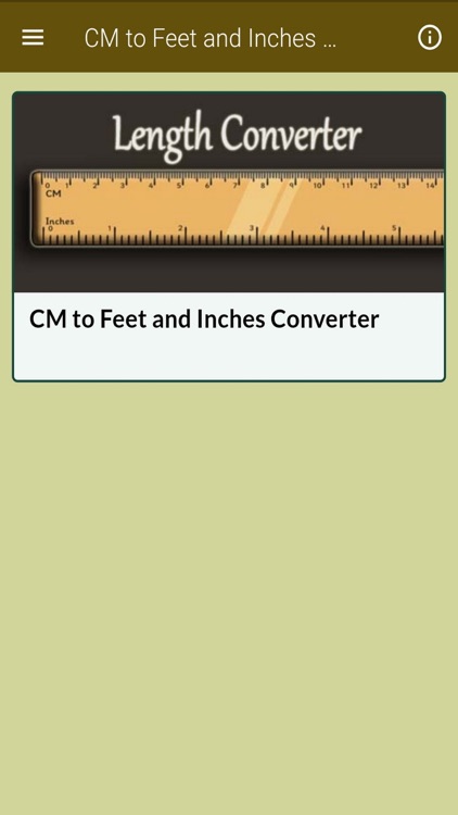 CM to Feet and Inch Converter