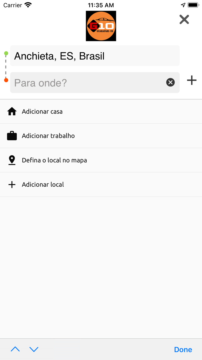 G10 GUAPARARI - Passageiro