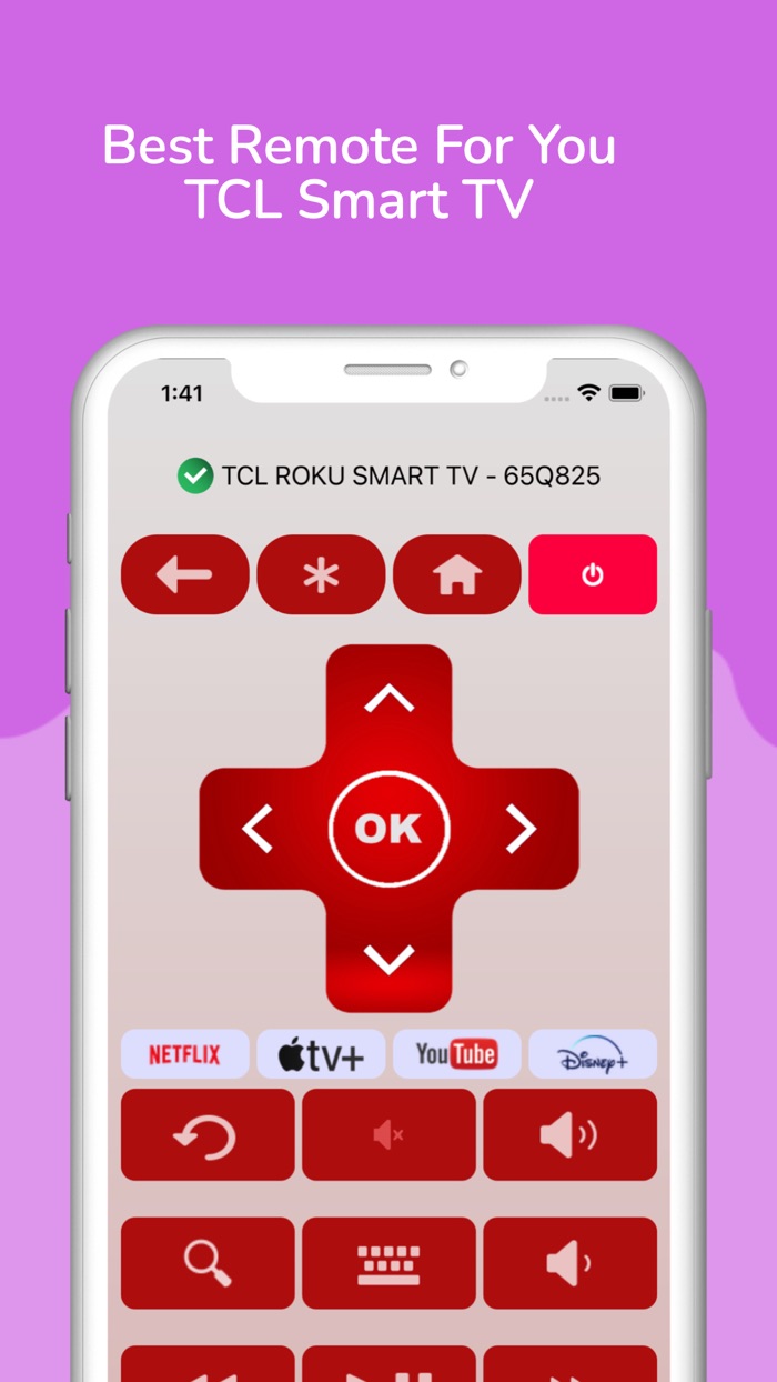 TV Remote For TCL Roku TV