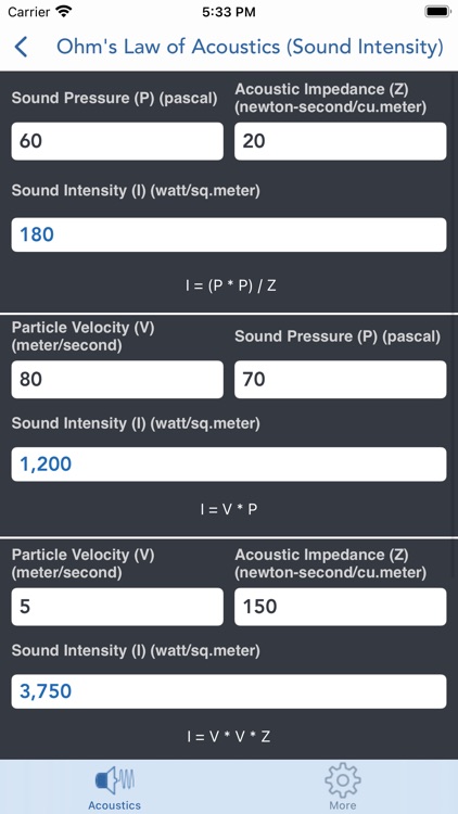 Acoustics Engineering Calc. screenshot-5