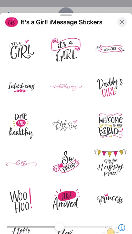 It's a Girl! iMessage Stickers