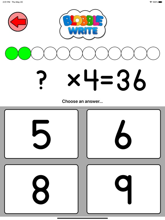 BlobbleWrite Times Tables screenshot-4