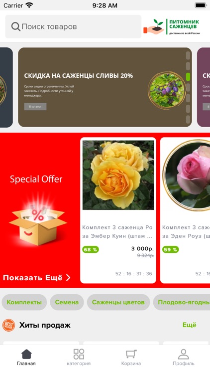 Питомник саженцев